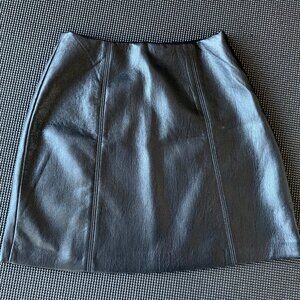NWOT Super Soft Truth by Republic Black Faux Leather Mini Skirt, Size 2